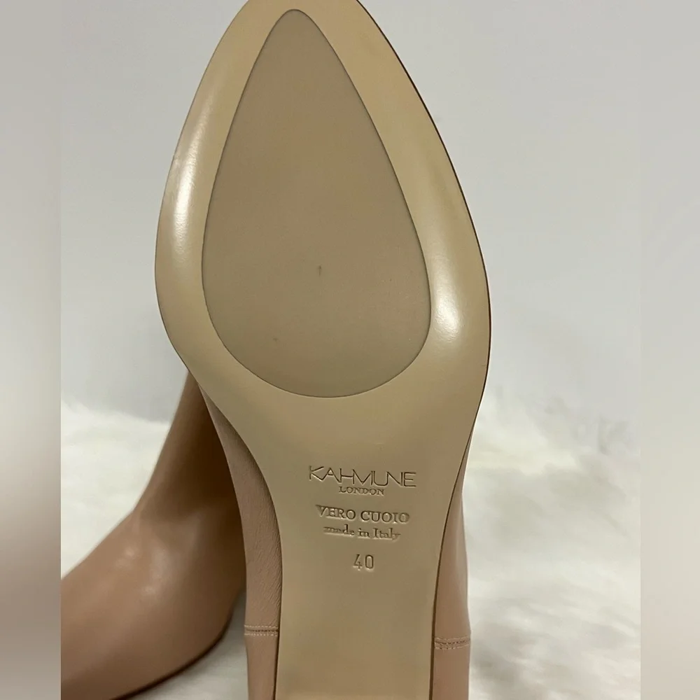 Kahmune London Mika Bootie In Khaki Size 40 NWOB